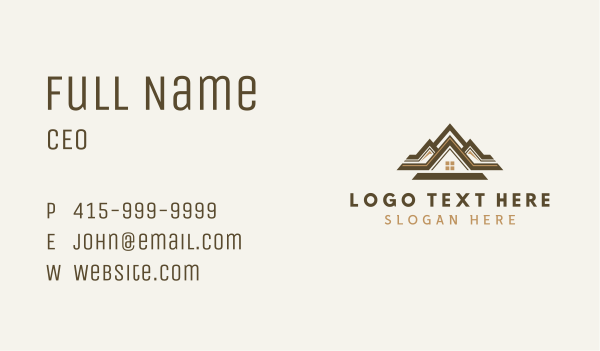 House Village Roofing Business Card Design Image Preview