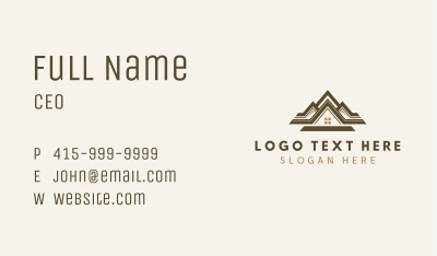 House Village Roofing Business Card Image Preview