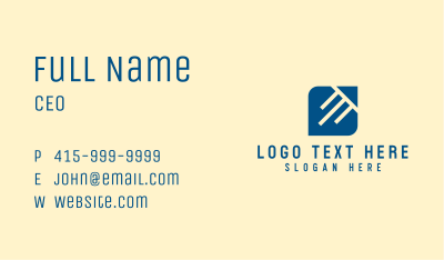 Blue Business Shape Business Card Image Preview