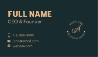 Golden Script Emblem Lettermark Business Card Image Preview