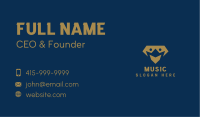 Blue Gradient Diamond Crown Business Card Image Preview