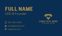 Blue Gradient Diamond Crown Business Card Image Preview