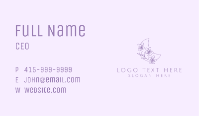 Moon Flower Florist Business Card Image Preview