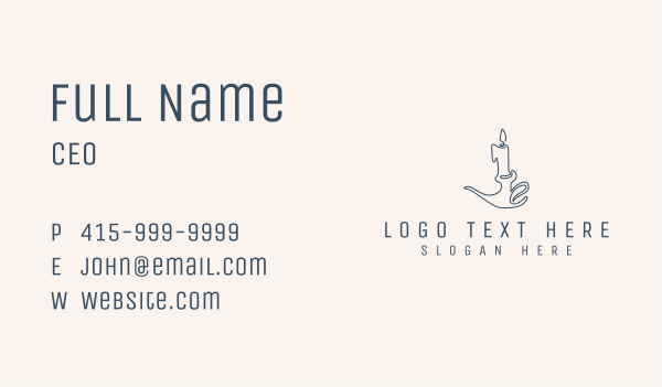 Scented Candle Light  Business Card Design Image Preview