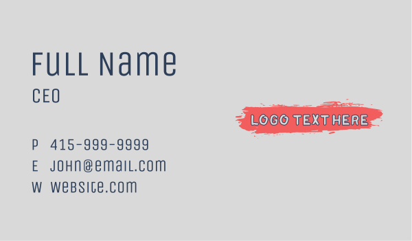 Mural Brush Paint Wordmark Business Card Design Image Preview