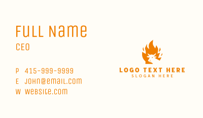 Steakhouse BBQ Flame Business Card Image Preview