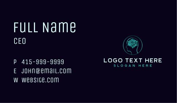 Technology Software Brain Business Card Design Image Preview