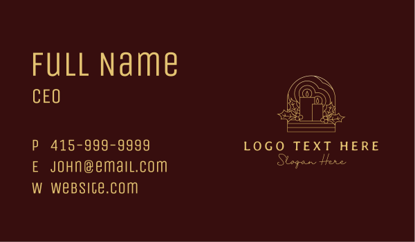 Gold Scented Candle Business Card Design Image Preview