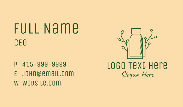 Organic Essential Oil Business Card Design Image Preview