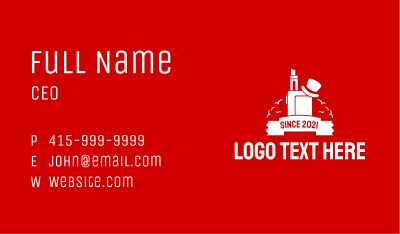 Vape Hat Badge  Business Card Image Preview
