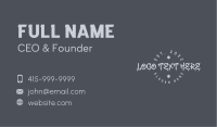 Gray Griffiti Wordmark Business Card Image Preview