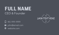 Gray Griffiti Wordmark Business Card Design