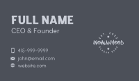 Gray Griffiti Wordmark Business Card Image Preview