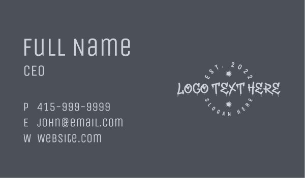 Gray Griffiti Wordmark Business Card Design Image Preview