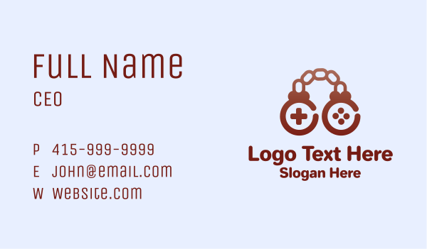 Brown Chain Controller Business Card Design Image Preview