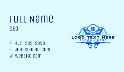 Roof Power Wash Cleaning Business Card Image Preview