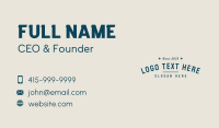 Hipster Clothing Wordmark Business Card Image Preview