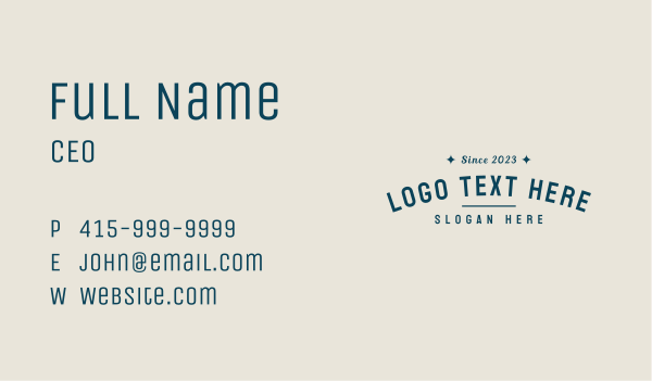 Hipster Clothing Wordmark Business Card Design Image Preview