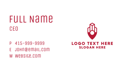 Building Outline Pin Business Card Image Preview