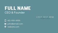 Generic Apparel Wordmark Business Card Design