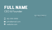 Generic Apparel Wordmark Business Card Image Preview