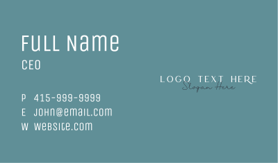 Generic Apparel Wordmark Business Card Image Preview