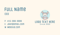 Smiling Girl Mascot Business Card Image Preview