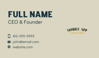 Premium Vintage Arc Wordmark Business Card Image Preview