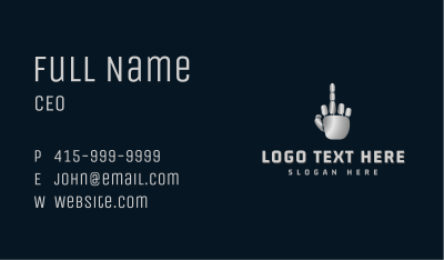 Robotic Cyborg Finger Business Card Image Preview