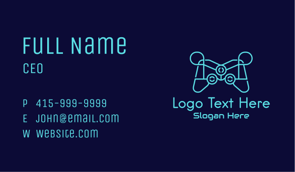 Blue Game Console Tech Business Card Design Image Preview