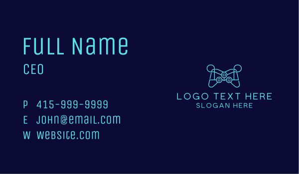 Blue Game Console Tech Business Card Design Image Preview