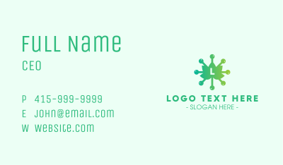 Organic Virus Lettermark Business Card Image Preview