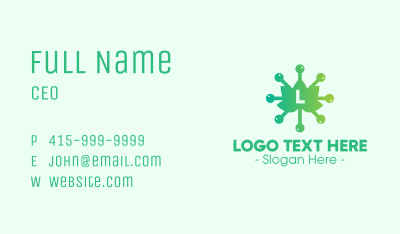 Organic Virus Lettermark Business Card