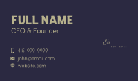 Luxurious Script Wordmark Business Card Image Preview