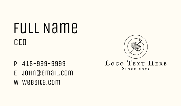 Needle Thread Sewing Badge Business Card Design Image Preview