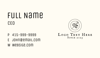 Needle Thread Sewing Badge Business Card Image Preview