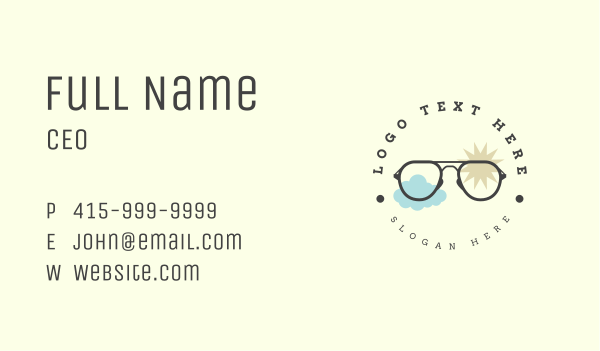 Beach Fashion Sunglass Business Card Design Image Preview