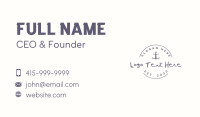 Navy Hipster Brand Wordmark Business Card Image Preview
