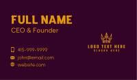 Abstract Golden Crown Business Card Image Preview
