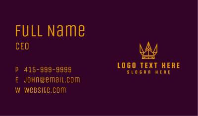 Abstract Golden Crown Business Card Image Preview
