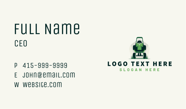 Lawn Mower Equipment Business Card Design Image Preview