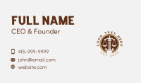 Justice Law Pillar Business Card Image Preview