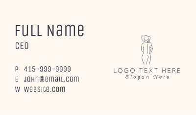 Nude Sexy Lady  Business Card Image Preview