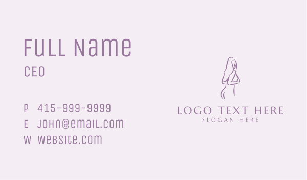 Purple Adult Nude Business Card Design Image Preview