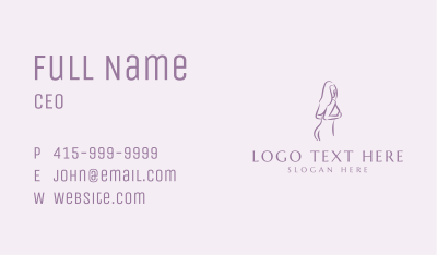 Purple Adult Nude Business Card Image Preview