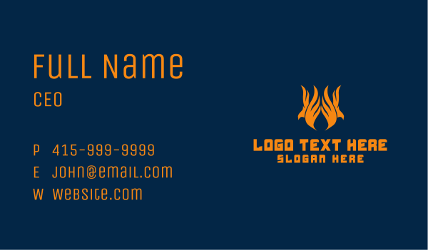 Orange Phoenix Flame  Business Card Design Image Preview