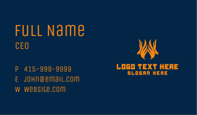 Orange Phoenix Flame  Business Card Image Preview