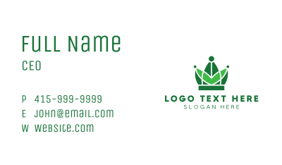 Green Nature Tiara Business Card Image Preview