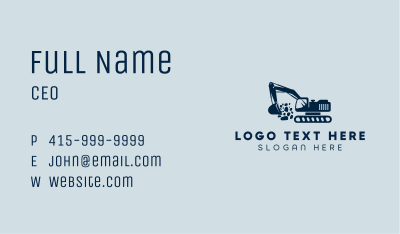 Industrial Contractor Excavator Business Card Image Preview
