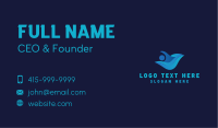 Abstract Swimmer Wave Business Card Image Preview